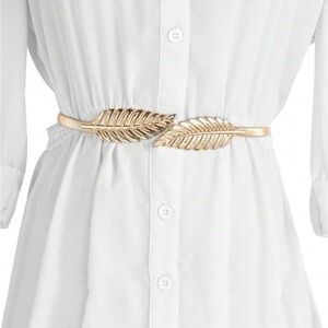 Gold Leaf Design Women's Belt